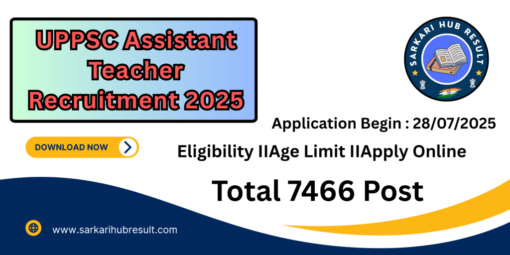 UPPSC Assistant Teacher Recruitment 2025