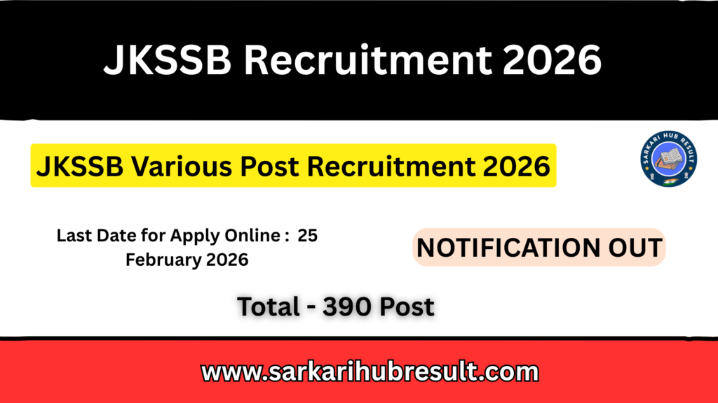 JKSSB Recruitment 2026