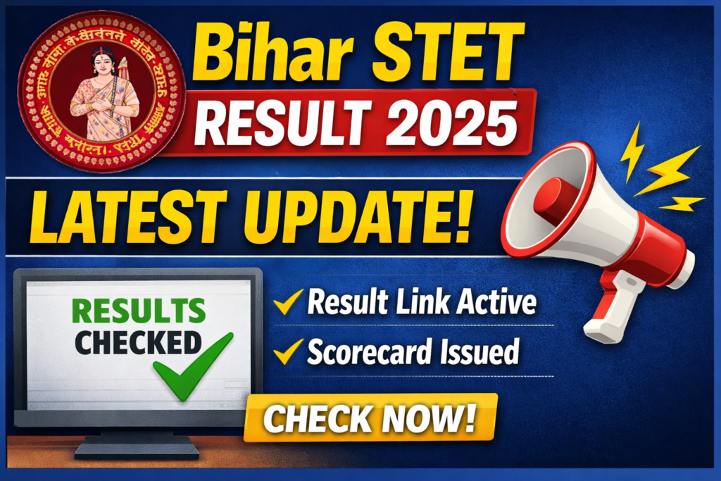 Bihar STET Result 2025 Latest Update