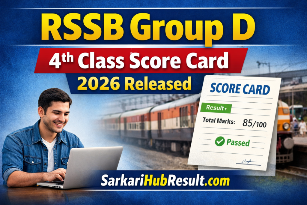 RSSB Group D 4th Class Score Card 2026