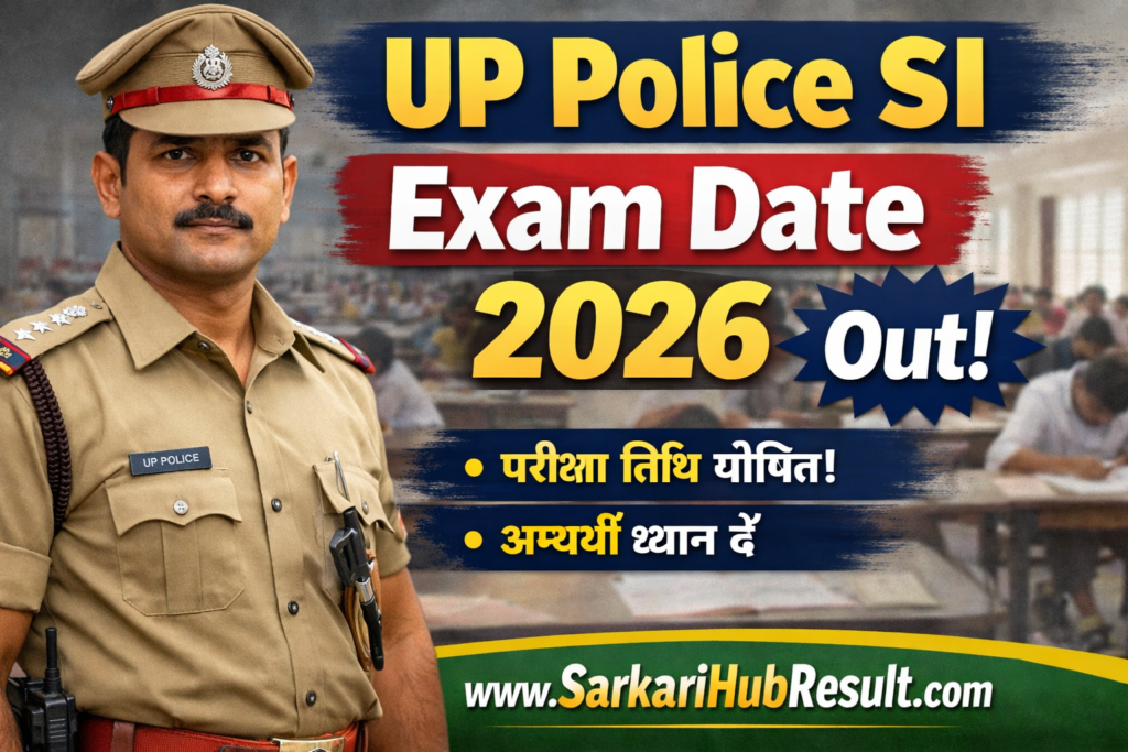 UP Police SI Exam Date 2026 Out
