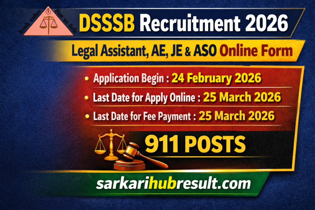DSSSB Recruitment 2026