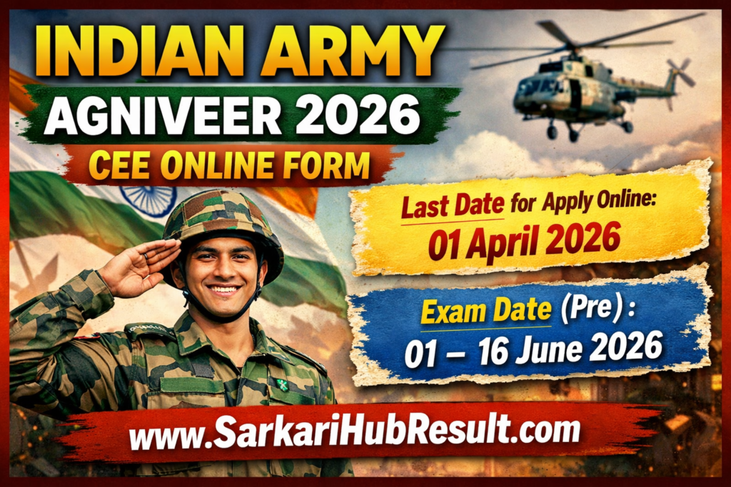 Indian Army Agniveer 2026 CEE Online Form