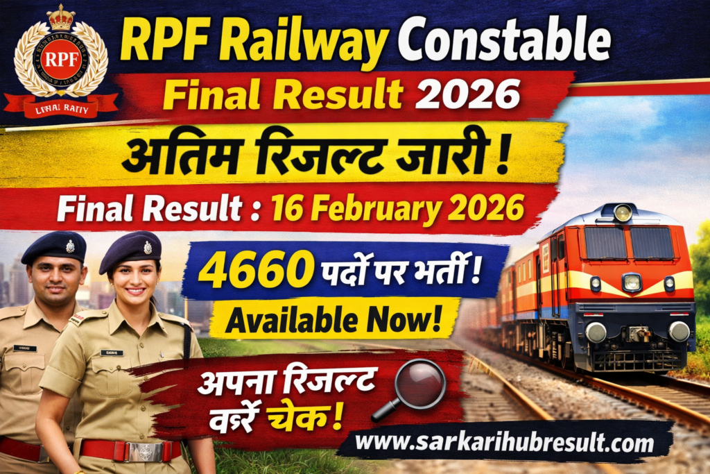 RPF Railway Constable Final Result 2026
