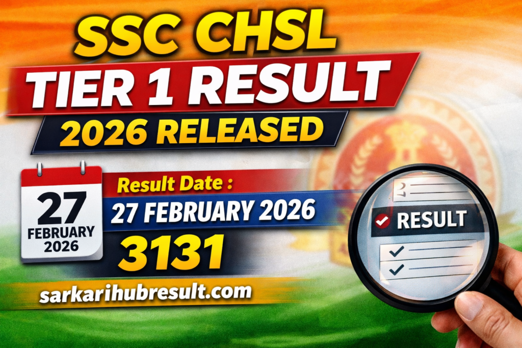 SSC CHSL Tier 1 Result 2026