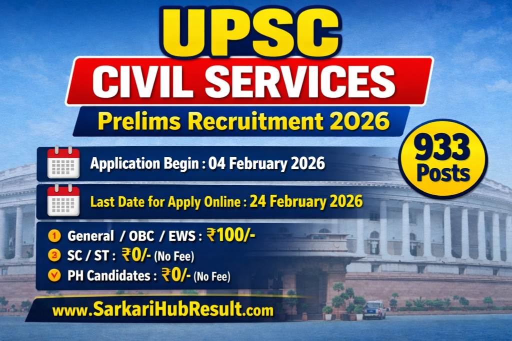 UPSC Civil Services Prelims Recruitment