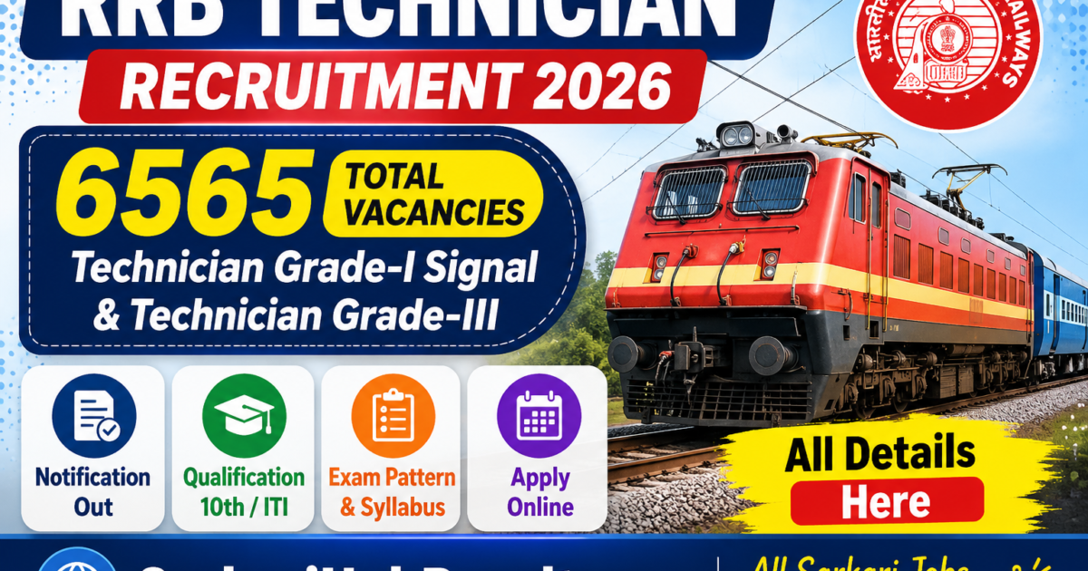 RRB Technician Recruitment 2026