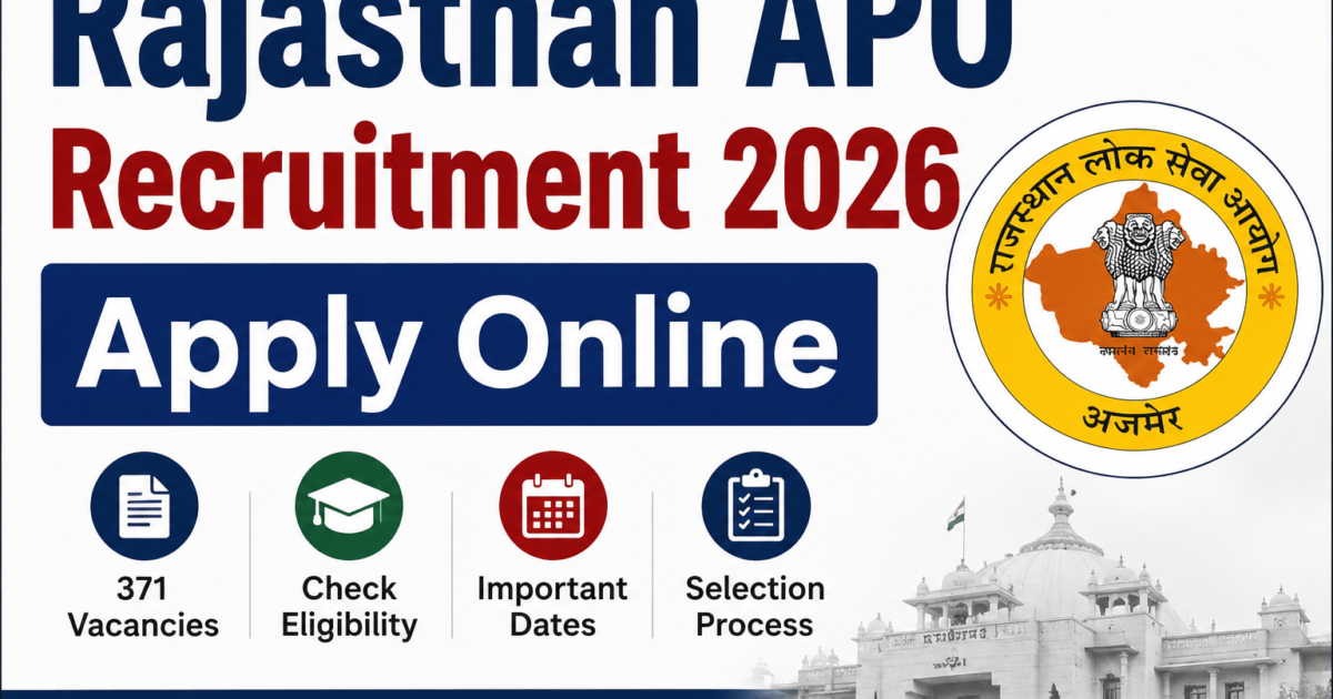 Rajasthan APO Recruitment 2026