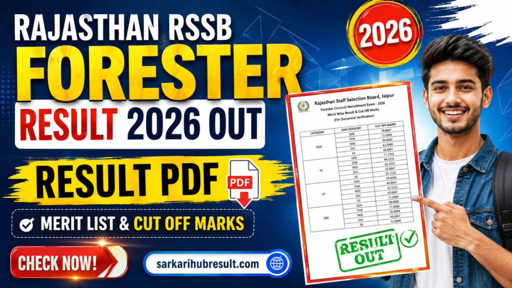 Rajasthan RSSB Forester Result 2026