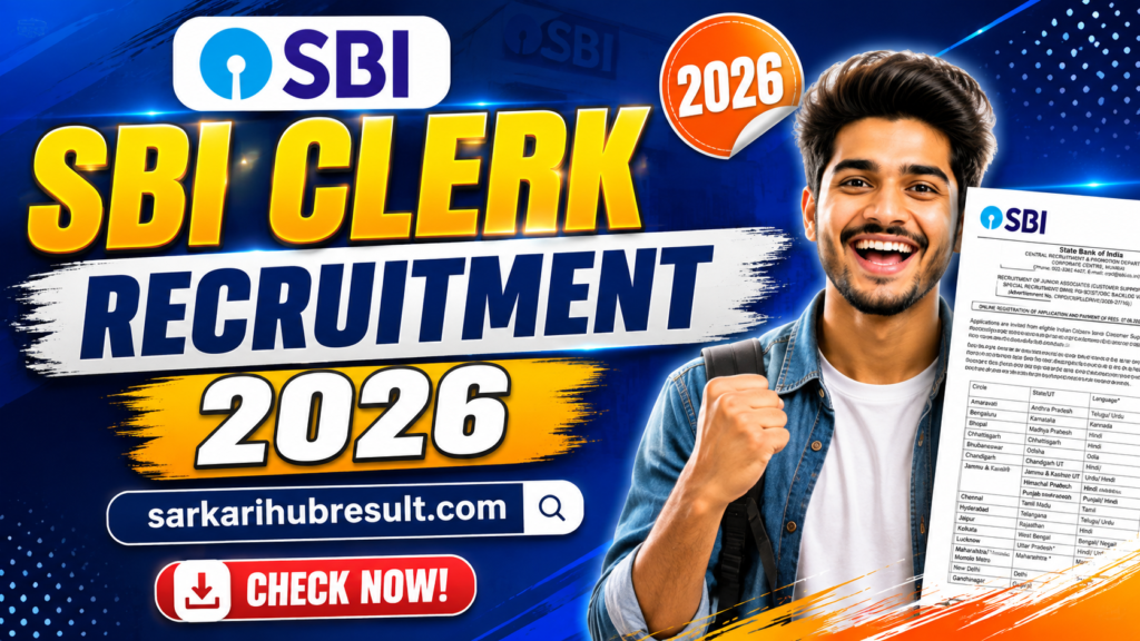 SBI Clerk Recruitment 2026