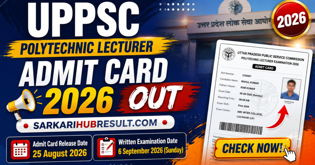 UPPSC Polytechnic Lecturer Admit Card 2026