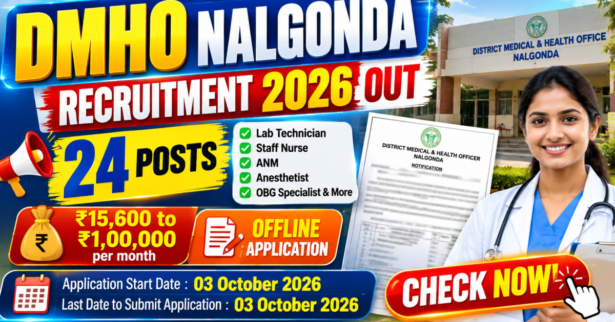 DMHO Nalgonda Recruitment 2026