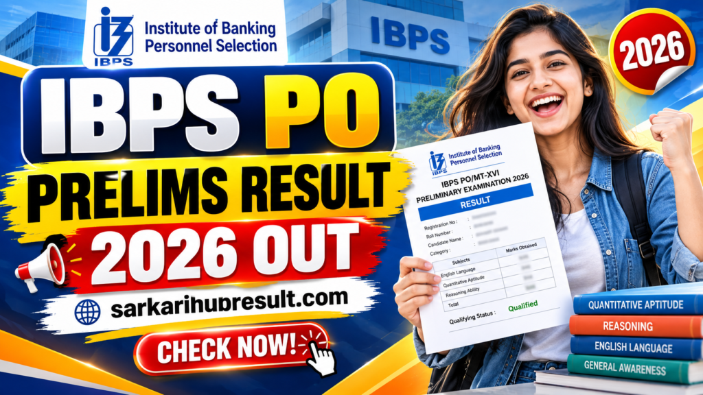 IBPS PO Prelims Result 2026 Out