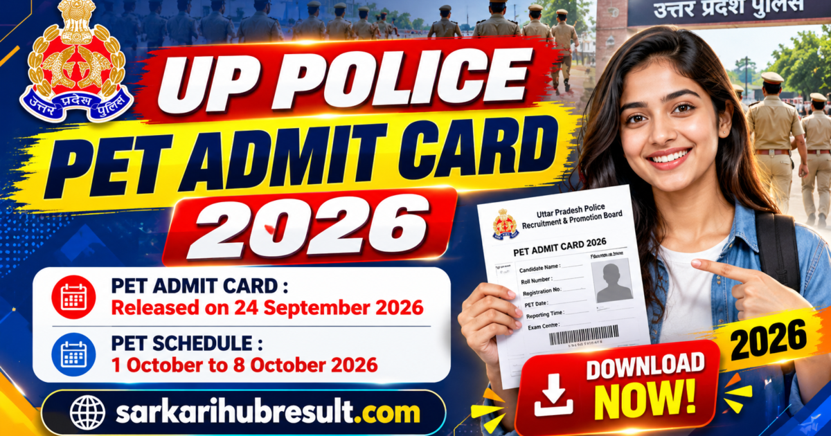 UP Police PET Admit Card 2026