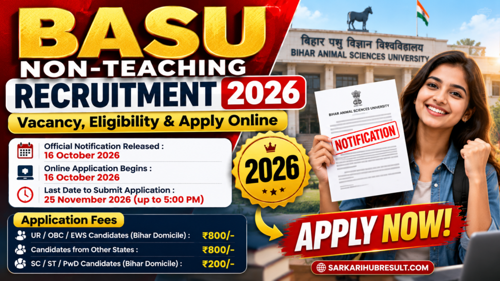 BASU Non-Teaching Recruitment 2026