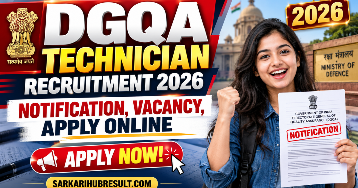 DGQA Technician Recruitment 2026