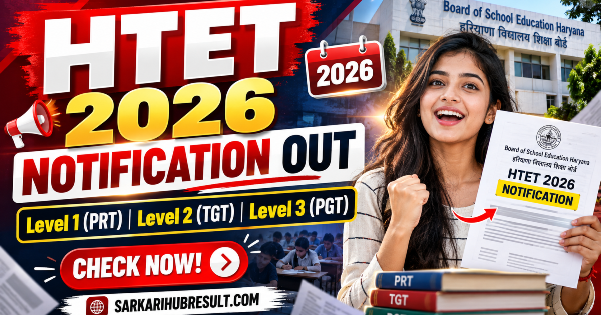 HTET 2026 Notification Out