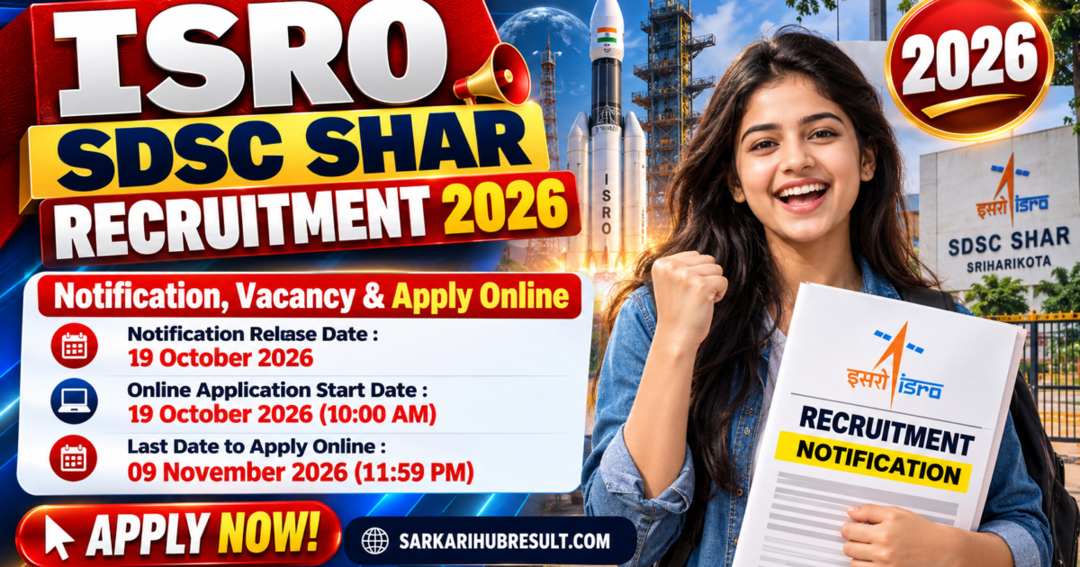 ISRO SDSC SHAR Recruitment