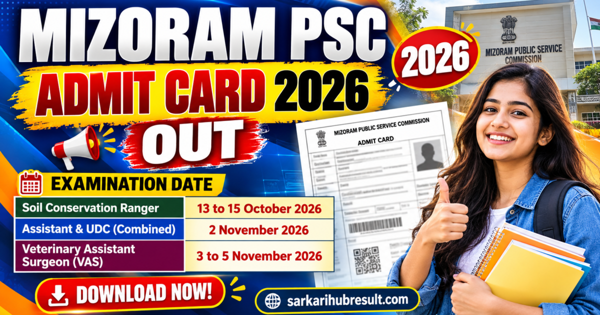Mizoram PSC Admit Card 2026