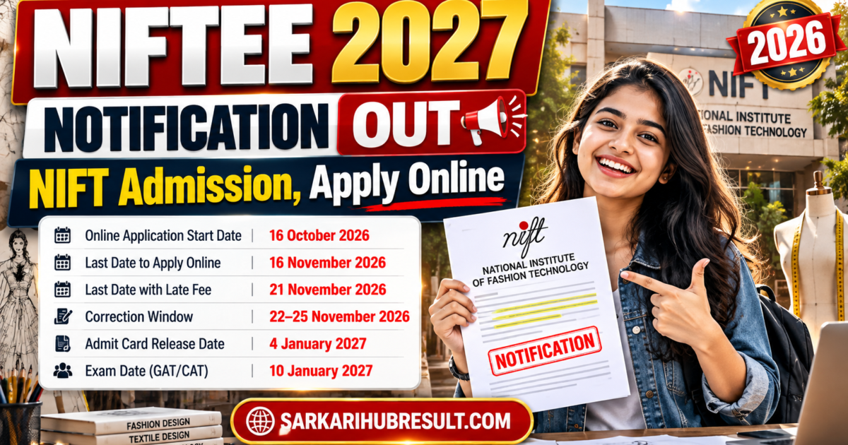 NIFTEE 2027 Notification OUT